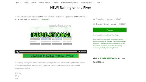 Raining on the River - Royalty Free Music By peakring.com