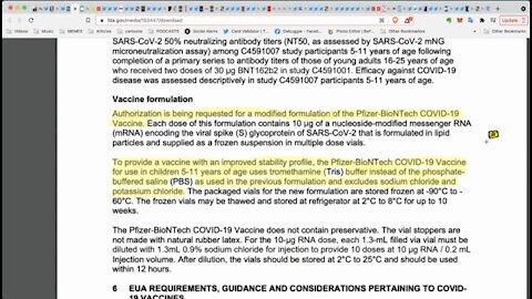 Pfizer-BioNTech COVID-19 Vaccine for use in children 5-11 years of age uses tromethamine