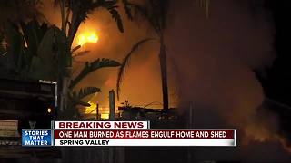 Fire rips through home in Spring Valley