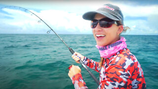 BOTTOM FISHING FROM A SMALL FLATS BOAT - Chub Cay, Bahamas