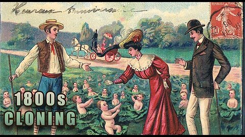Repopulation Postcards - CABBAGE PATCH KIDS - 1800s Cloning - Babylon Babies