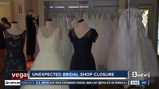 Employees caught off guard as bridal shop shuts down