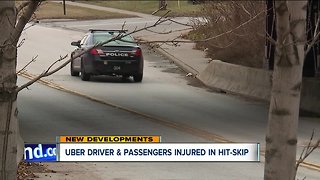 Uber driver and passengers injured in hit-skip