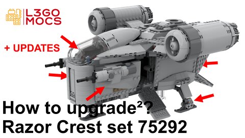 Lego Star Wars Razor Crest (Mandalorian) 75292 Modifications (reupdate)