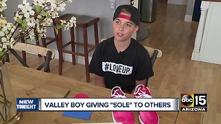 Valley child buying, sending shoes to Arizona foster children with uplifting messages