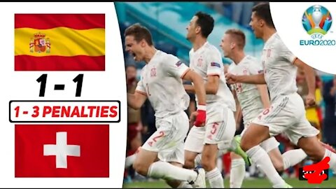 Switzerland 1-1 Spain (1-3 On Penalties) | Quarterfinals | Highlights|UEFA Euro 2020| 2nd July, 2021