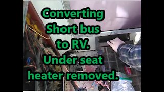 Shortbus Conversion to RV,Under seat heater removed.