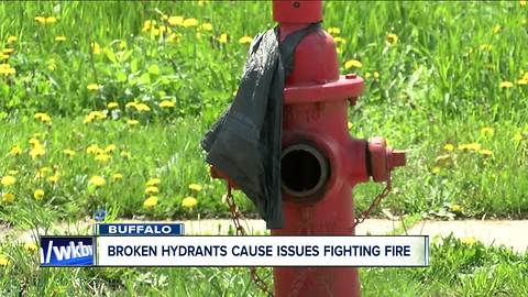 Broken hydrants cause issues fighting fire