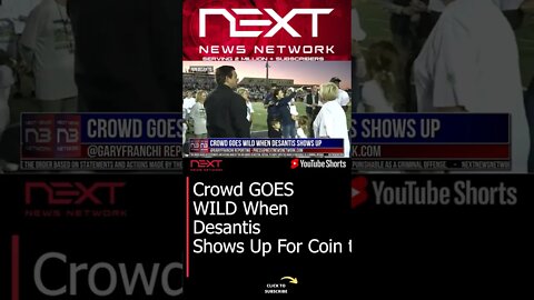 Crowd GOES WILD When Desantis Shows Up For Coin toss #shorts