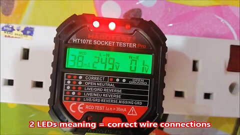 Digital Socket Tester AC Voltage Polarity Phase Circuit Check