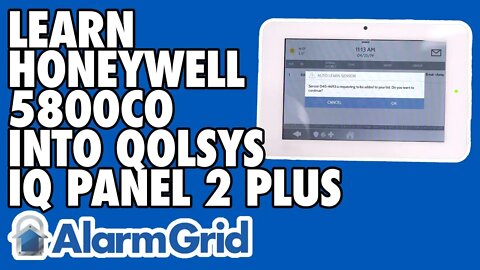 Learning the Honeywell 5800CO into a Qolsys IQ Panel 2 Plus