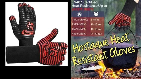 Heat Resistant Gloves Review for Woodstove, BBQ, Cast Iron Hostaque