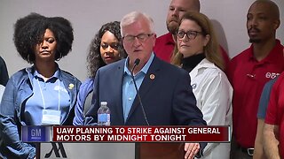 UAW planning to strike against General Motors by midnight