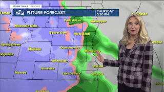 Messy rain/snow mix moves in Thursday afternoon