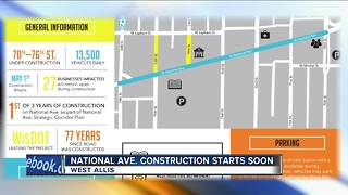 National Avenue construction project in West Allis about to get underway