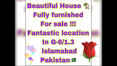 House for sale in G-6 Islamabad Pakistan, beautiful house