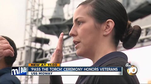 First "Pass the Torch" ceremony held on USS Midway