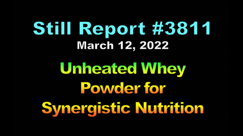 Unheated Whey Powder for Synergistic Nutrition, 3811