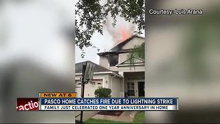 Lightning strikes home
