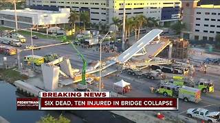 Six people dead in Florida bridge collapse, recovery mission underway for additional victims