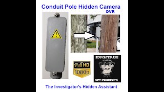 Conduit Pole Hidden Camera DVR sample video