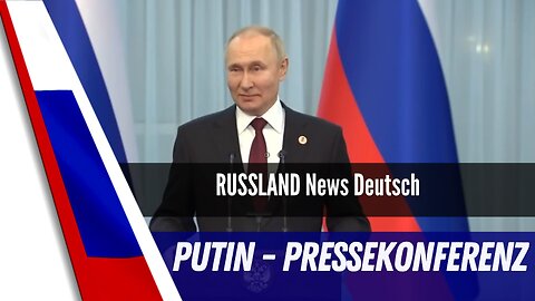 Präsident Putin hält Pressekonferenz.