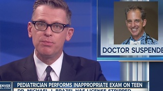 Colorado doctor accused of improper exam of teen has license suspended