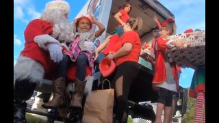 Firefighters help Santa for Christmas morning