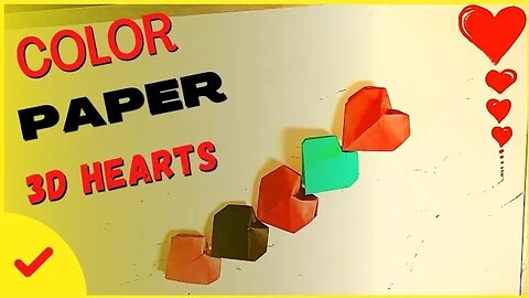 How To Make A 3D Heart - Origami Easy 3D Heart - Inflatable Heart - Art Eira