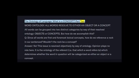 The Ontology of Language What is a CONCEPT? Part Two.🥈