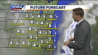 Mostly sunny and cold Monday