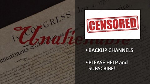 CENSORED! UNALIENABLE Backups HELP!