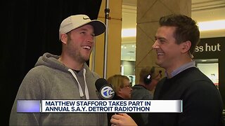 Matthew Stafford takes part in annual SAY Detroit Radiothon