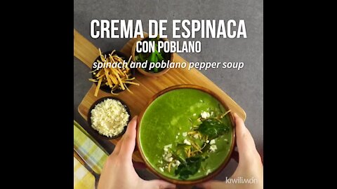 Spinach and Poblano Pepper Soup