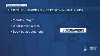 Hair salons, barber shops to reopen May 11
