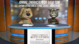 Jornal engraçado do gato tom: Igreja vende xadrez abençoado! [Frases e Poemas]