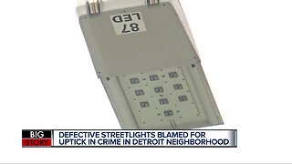 Defective streetlights blamed for uptick in crime in Detroit neighborhood