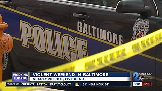 Five dead, seven hurt in eight Saturday shootings in Baltimore