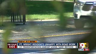 Ft. Wright residents upset with newly-paved road