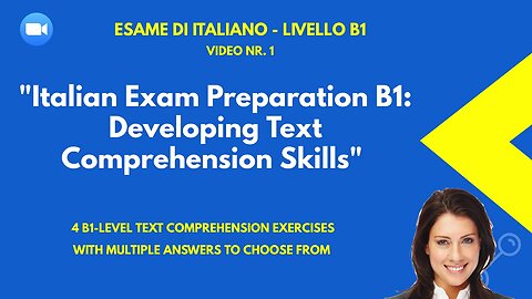 "Italian Exam Preparation B1: Developing Text Comprehension Skills with Exercises"
