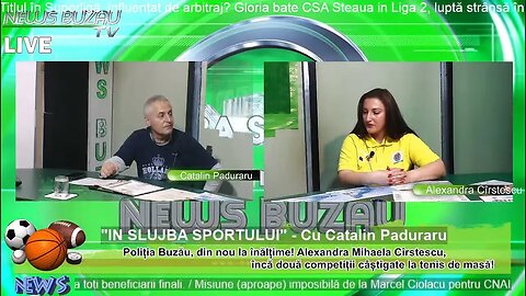 LIVE - TV NEWS BUZAU - IN SLUJBA SPORTULUI", cu Catalin Paduraru. Poliția Buzău, din nou la înăl…
