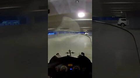 Just a little noise on my motorcycles in a parking garage. and a little speed