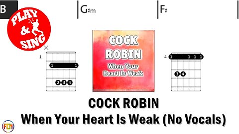 COCK ROBIN When Your Heart Is Weak FCN GUITAR CHORDS & LYRICS NO VOCALS