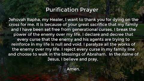 Purification Prayer (Prayer for Breaking Generational Curses)