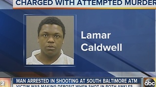 Man charged with attempted murder in shooting at Baltimore ATM