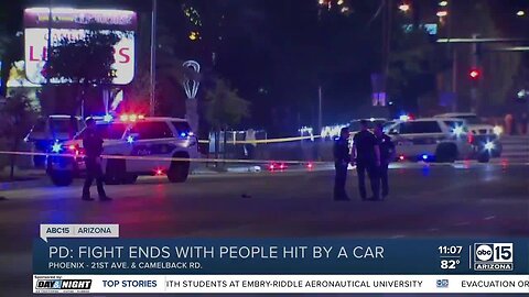Fight ends with people hit by car in Phoenix