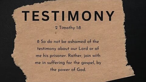 My testimonies I always remember in October and November. God is so Good!!