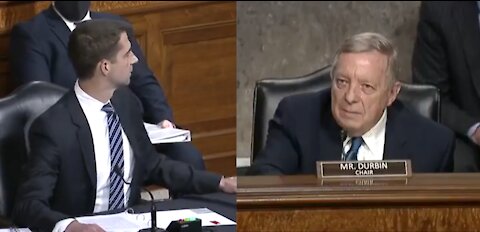 Tom Cotton Leaves Dick Durbin Speechless After Durbin Interrupts Him in Senate Hearing