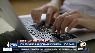 Job seekers participate in virtual job fair