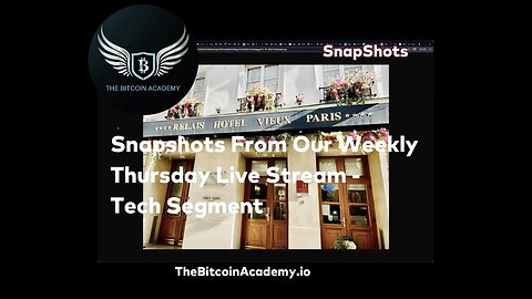 November 16, 2023 The Bitcoin Academy Presents Thursday Live Stream Tech Segment